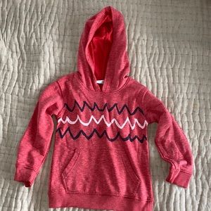 4/$12 Wes & Willy red wave hooded sweatshirt | 3T